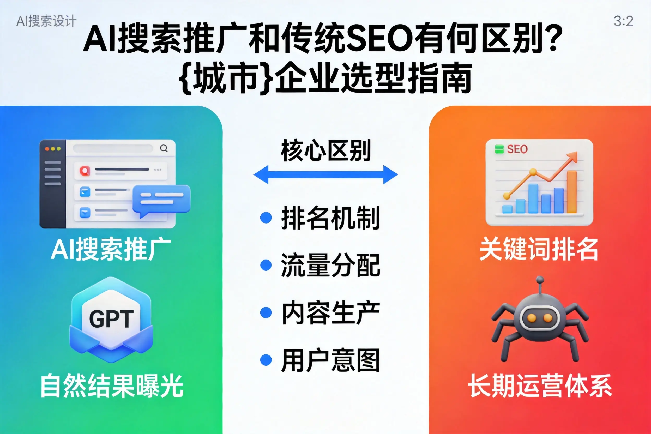 AI搜索推广和传统SEO有何区别？湖南企业选型指南