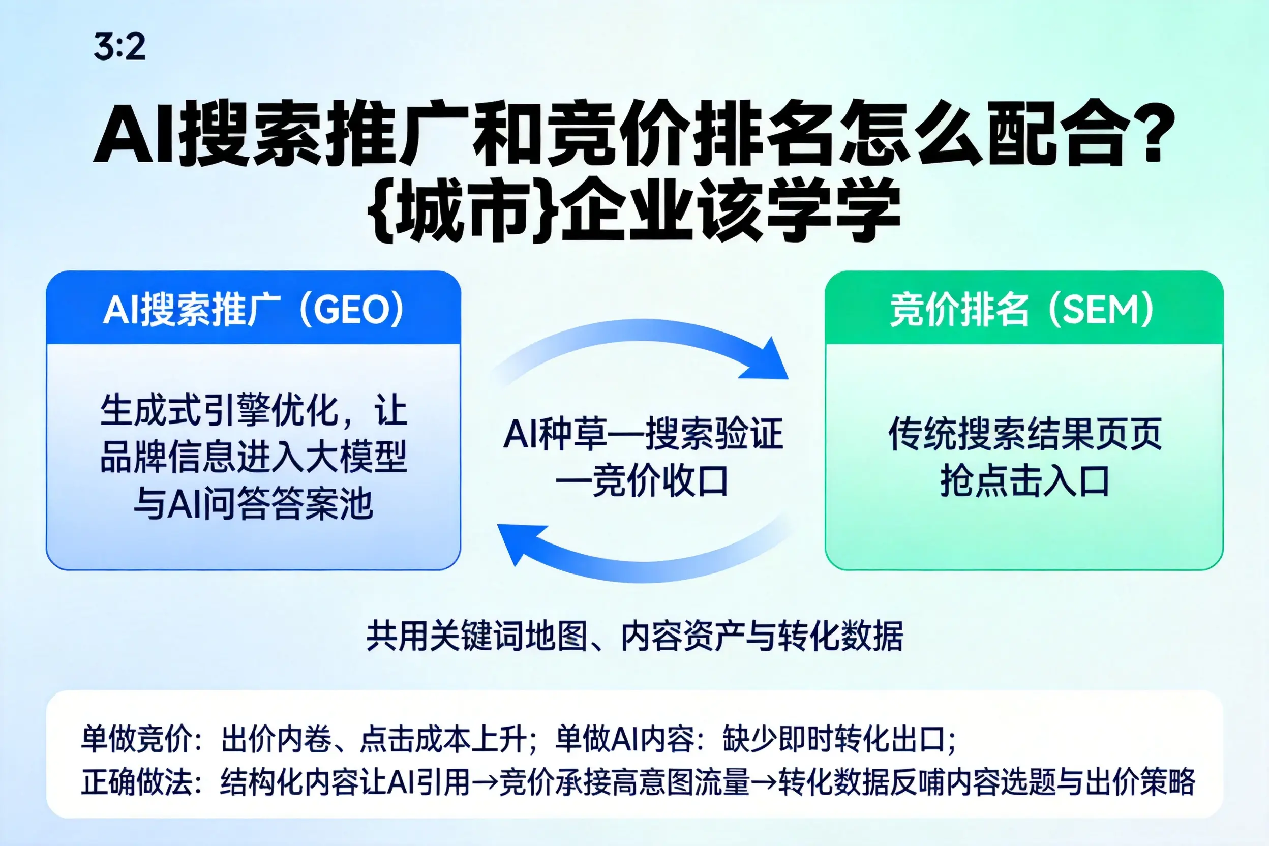 AI搜索推广和竞价排名怎么配合？湖南企业该学学