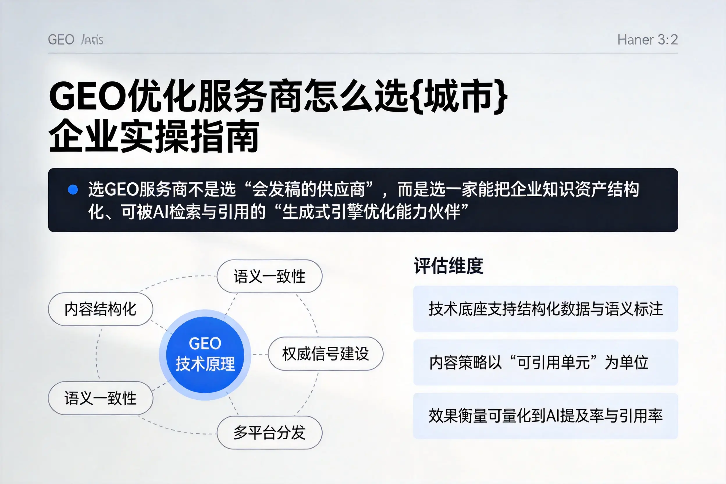 GEO优化服务商怎么选湖南企业实操指南
