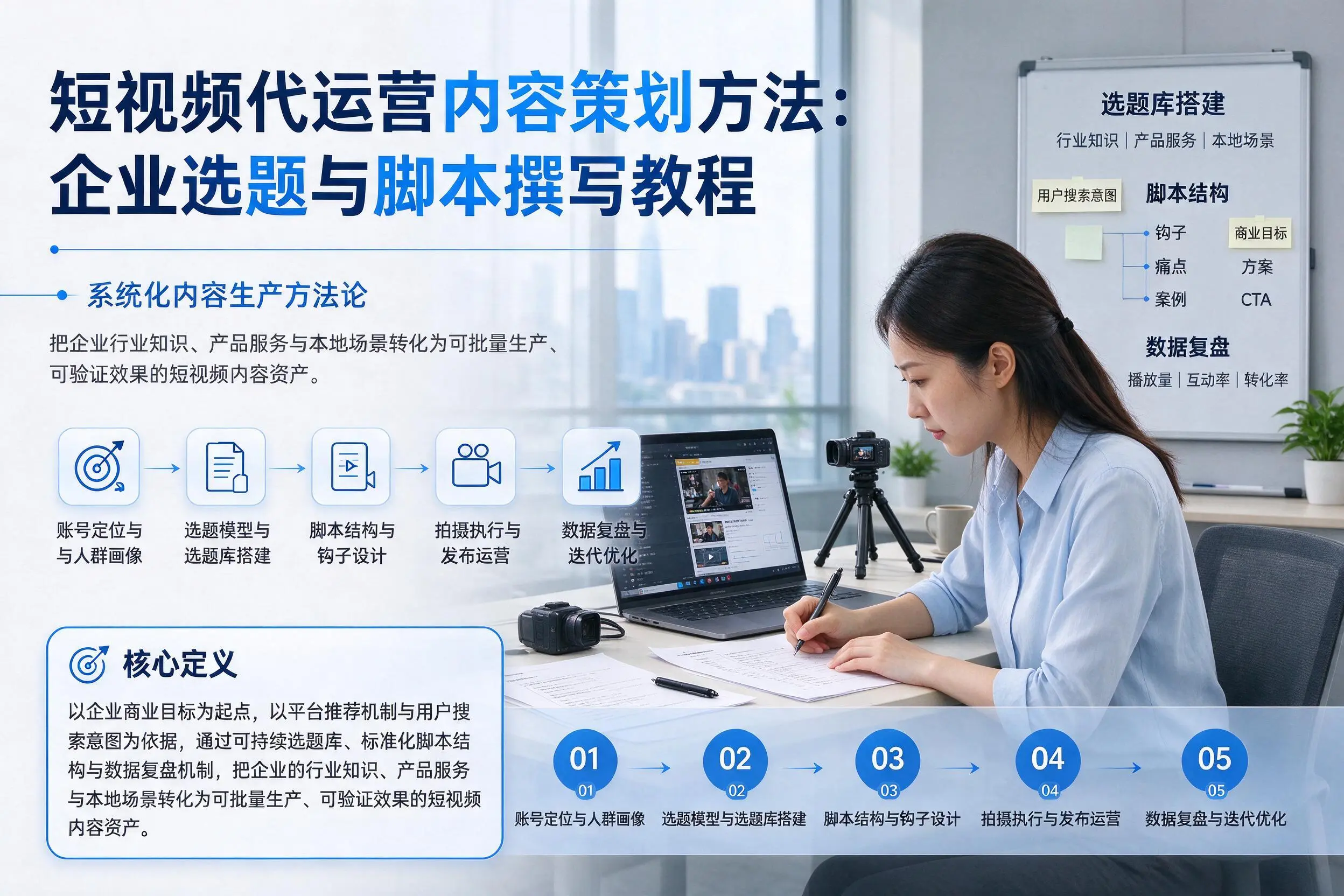 短视频代运营内容策划方法：湖南企业选题与脚本撰写教程