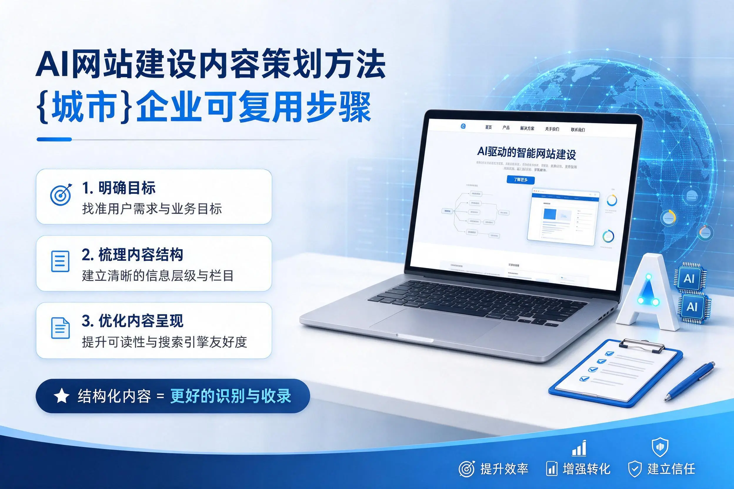 AI网站建设内容策划方法，湖南企业可复用步骤