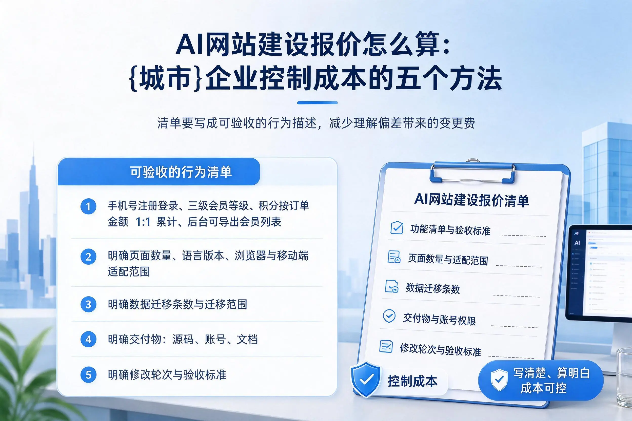 AI网站建设报价怎么算：湖南企业控制成本的五个方法