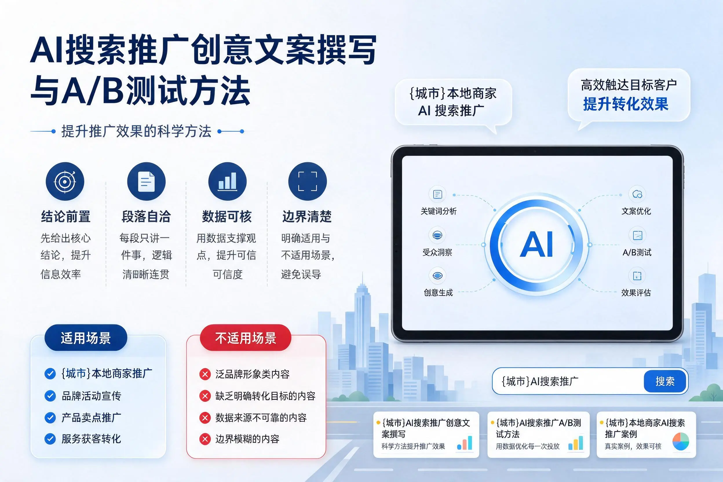 湖南AI搜索推广创意文案撰写与A/B测试方法